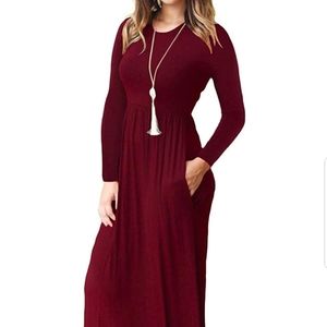 Red Wine Maxi-Dress